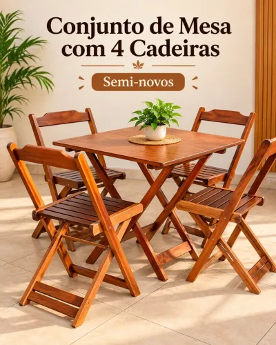 Conjunto Mesa de Bar - Ótimo estado
