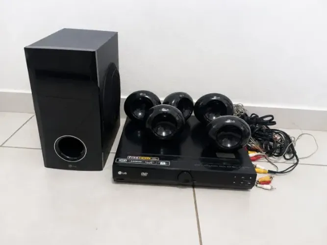 Home Theater LG Usado Completo com 5 Caixas, Subwoofer e DVD Player Semi novos