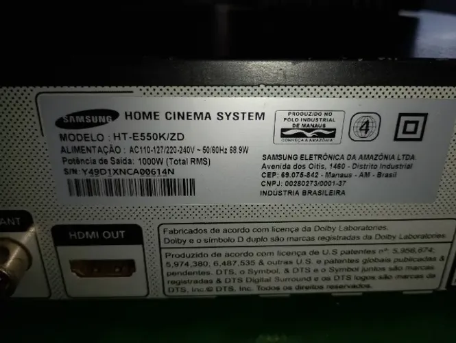 HOME THEATER SAMSUNG 5.1 - 1.000W RMS - HDMI