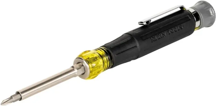 Mini chave de fenda de precisão Klein Tools 32600P com clipe de bolso, chave magnética mul