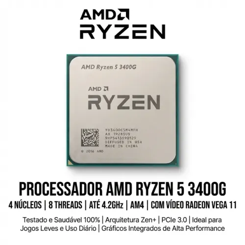 Ryzen 5 3400G - Processador Gamer AMD