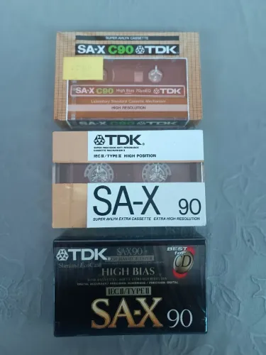Fita k7 tdk sa-x 90 min chrome ( lote 3 unidades )