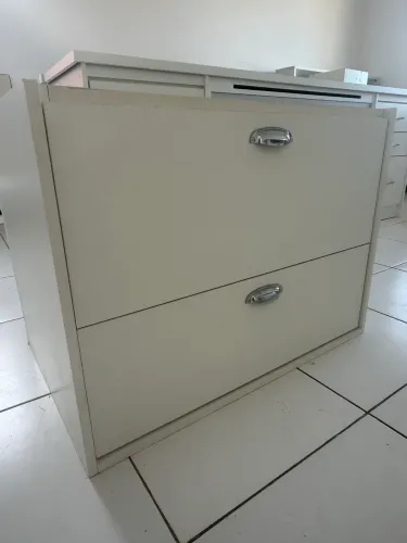Armário de banheiro branco 80 cm - 2 gavetões
