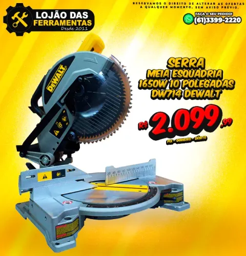 Serra Meia Esquadria 1650w 10 Polegadas Dw714 Dewalt