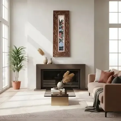 Quadro decorativo - óleo sobre tela - com moldura - Pelourinho - Salvador - BA