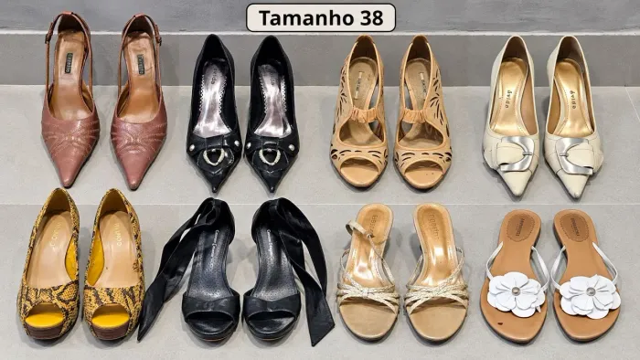 8 pares de sapatos por R$ 220,00