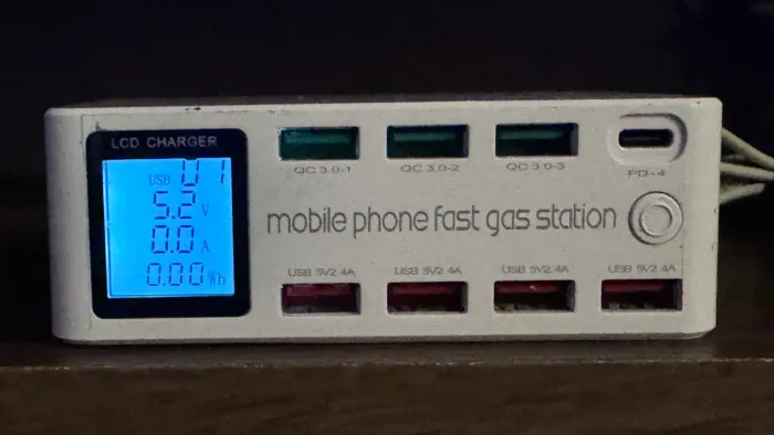 Carregador USB mult Port 8 portas de estação inteligente