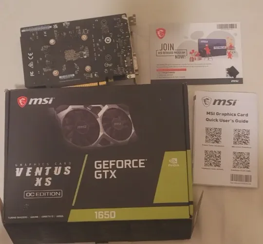 Placa de vídeo GPU NVIDIA GTX 1650 VENTUS XS OC 4GB GDDR6 - SEMI NOVO - PERFEITAS CONDIÇÕE