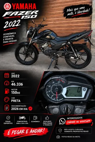 Fazer 150 preto 