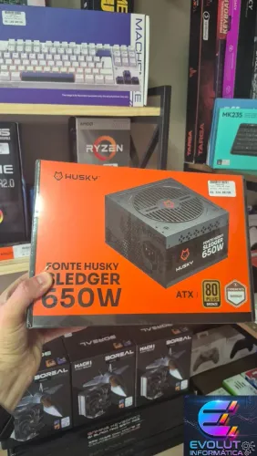 Fonte 650w 80 Plus Bronze, PFC Ativo, nova, lacrada, com garantia!