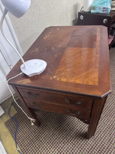 Mesa de apoio madeira maciça estilo inglês 