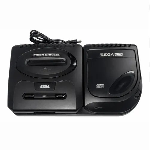 Sega CD com Mega Drive 3 e jogo Sonic CD