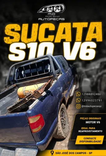 SUCATA S10 2000 V6 CABINE ESTENDIDA