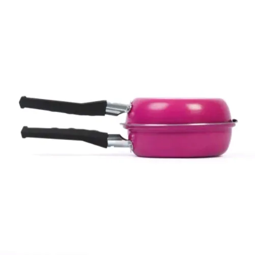 Hamburgueira/Omeleteira dupla antiaderente 14cm rosa !