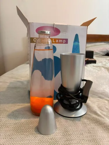 Luminária Lava Bolha Retrô LARANJA