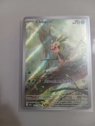 Carta Colecionável Pokemon Chespin Full Art