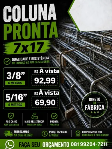 COLUNA PRONTA DIRETO DE FÁBRICA