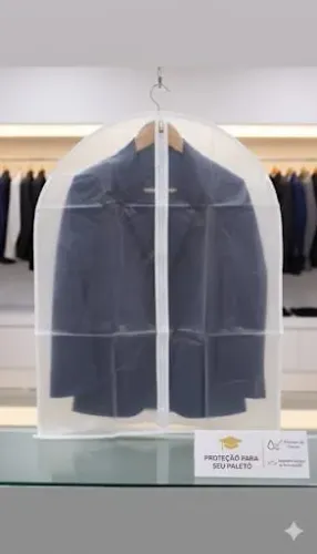 Capa Para paletó roupa impermeavel 60x80cm branco