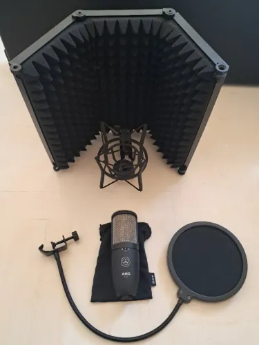Microfone Condensador AKG P420 Kit (Tudo da foto)