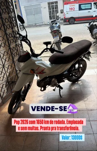 Vendo pop 110 pouco tempo de uso