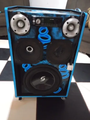 Caixa residencial Nova Grave Stark 800Rms Médio Triton 400s 8plg Twitter JBL st400 Rádio