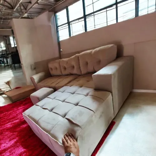 SOFÁ DE CANTO+ PUFF 