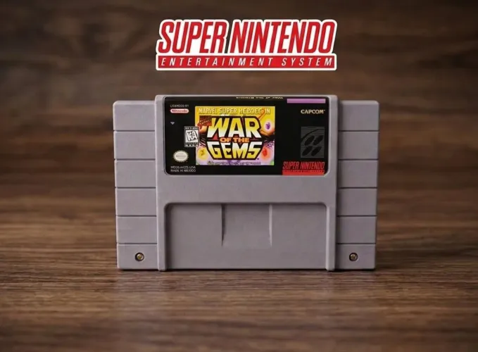 Jogo  Marvel Super Heroes in War of the Gems super Nintendo repro snes.