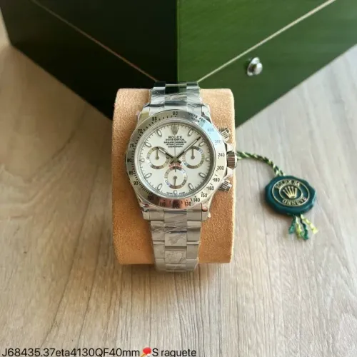 Relógio ROLEX OYSTER PERPETUAL COSMOORAPH ETA S/c - Prateada Pulseira / Branco Fundo.