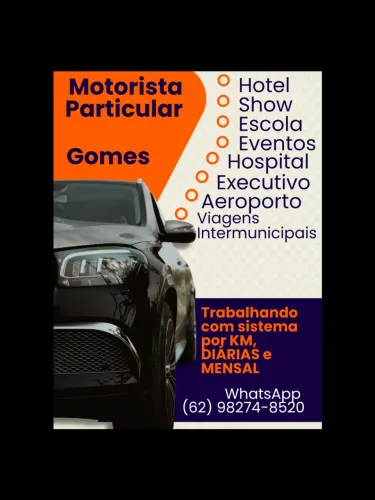 MOTORISTA PARTICULAR COM CARRO
