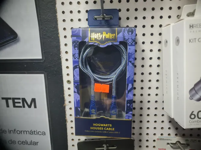 Cabo Trançado USB-C para USB-C Corvinal Harry Potter