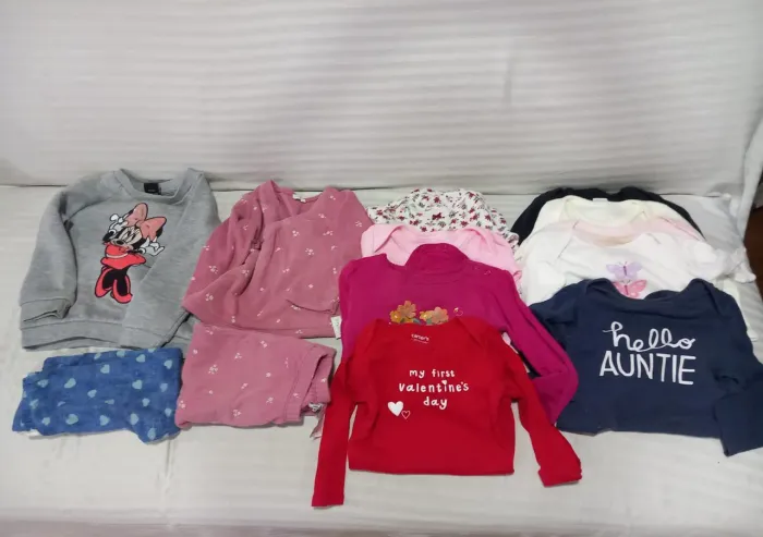 Lote menina importado carter's e outras marcas 1 ano 12 peças