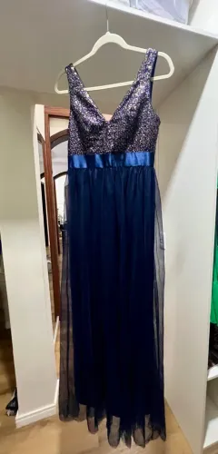 Vestido de festa azul M