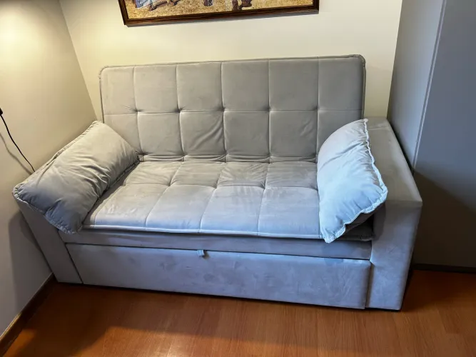 Sofá Cama Casal 2 Lugares (Moveis Grubber)