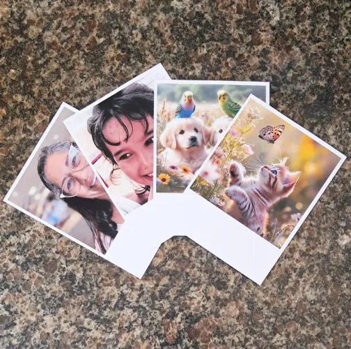 8 fotos decorativas e personalizadas em papel adesivo 