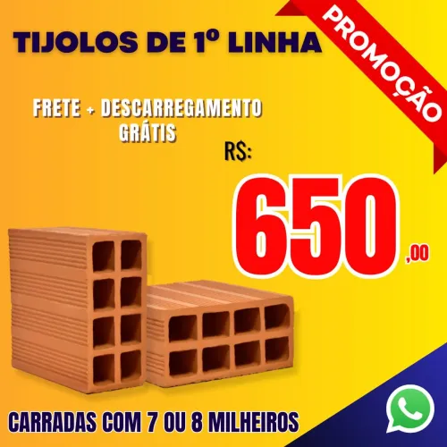 Tijolo tipo A de 8 furos