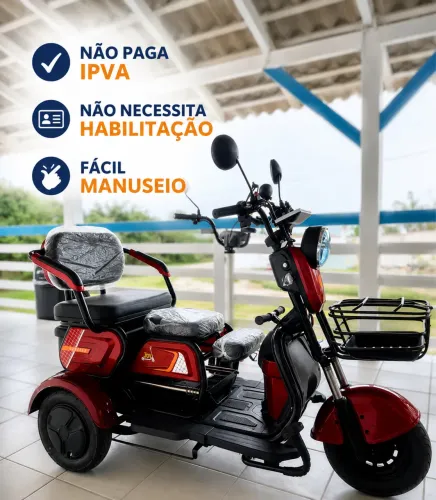 Triciclo Elétrico 0km (R$7.990,00)