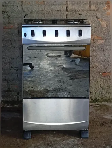 Fogão inox atlas 4 bocas mais forno funcionando