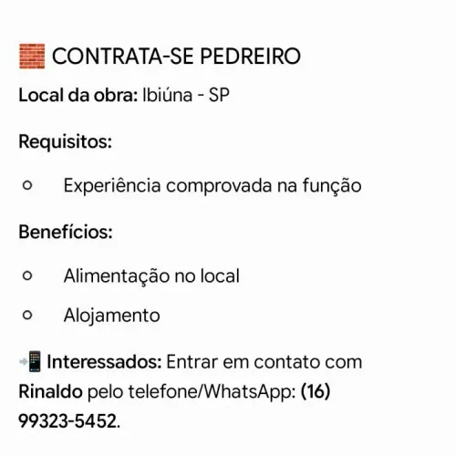 Contratando profissional da construção civil