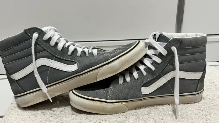 Vans Sk8-Hi Original Cinza/Branco Nº 41 - Importado dos EUA