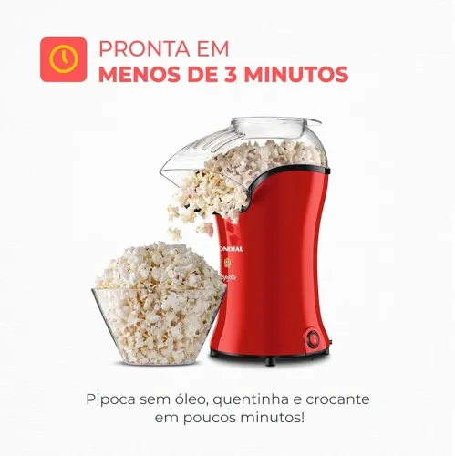 Pipoqueira Popflix Mondial - Vermelho (NOVA - LACRADA)