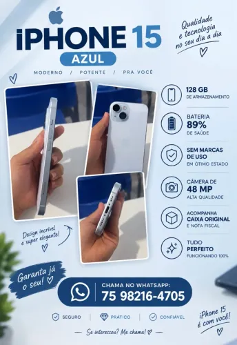 IPHONE 15 AZUL