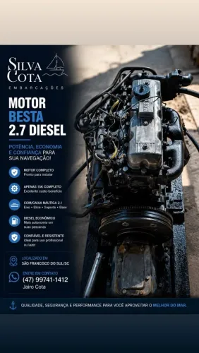 MOTOR A DIESEL BESTA PRO SEU BARCO