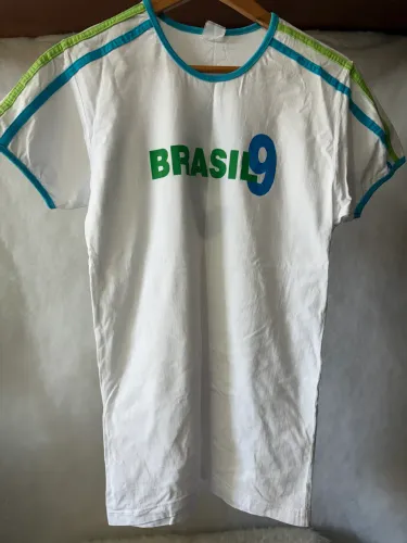 Camiseta Brasil Branca Usada Blusa Time Copa