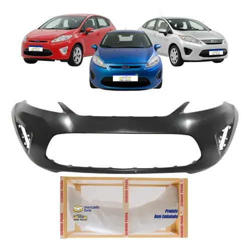 Parachoque Ford Fiesta Hatch Sedan 2011 2012 2013 Mexicano Preto