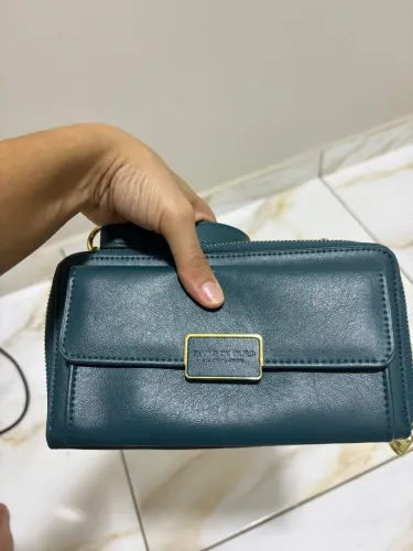 Bolsa cor verde petróleo