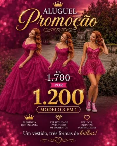 Aluguel de Vestido de Debutante 15 anos