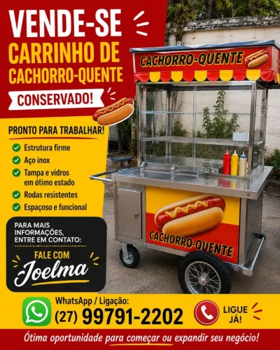 Vende-se carrinho de cachorro quente 