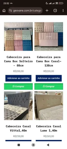 Cabeceira de cama solteiro casa Queen king sob encomenda cores variadas vários modelos