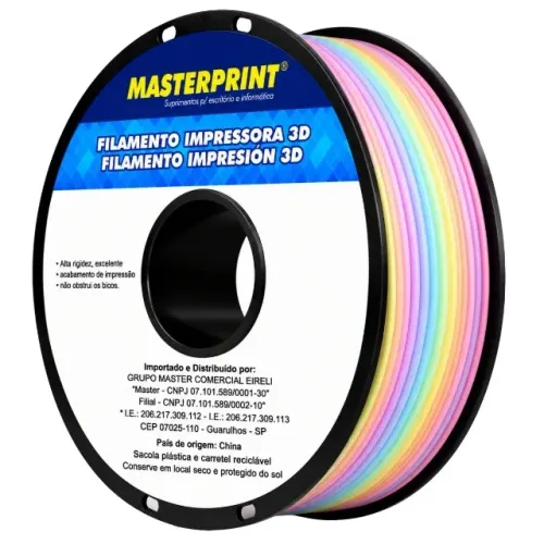 Filamento de Impressora 3D PLA Rainbow - Masterprint