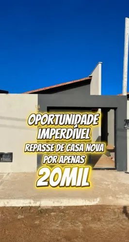 OPORTUNIDADE UNICA REPASSE DE CASA NOVA 2/4 COM SUITE 20mil EM EXTREMOZ